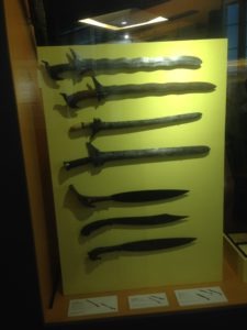 A variety of swords